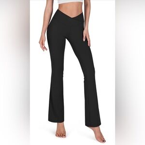 Criss cross flare leggings